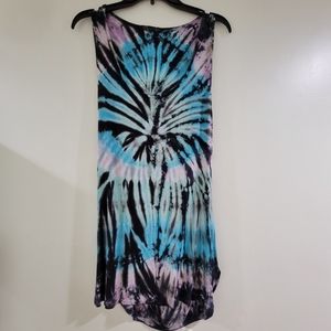 URBAN X LONG SOFT TIE DIE TANK W OPEN BACK L
